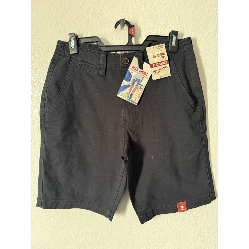 Arizona Jean Co Mens Flex Shorts Size 28 Black Classic Fit 10.25” Inseam NWT